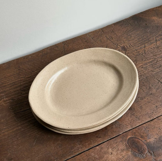 Oval Beige Flat Plate