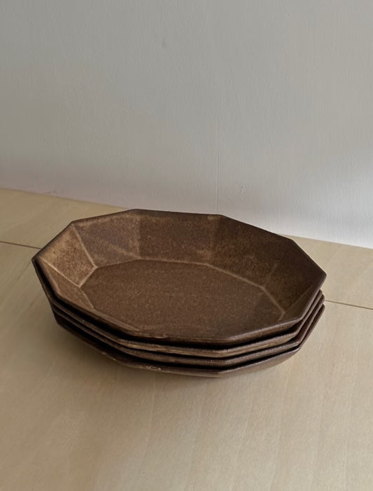 Earth-Toned Sculptural Deep Plate