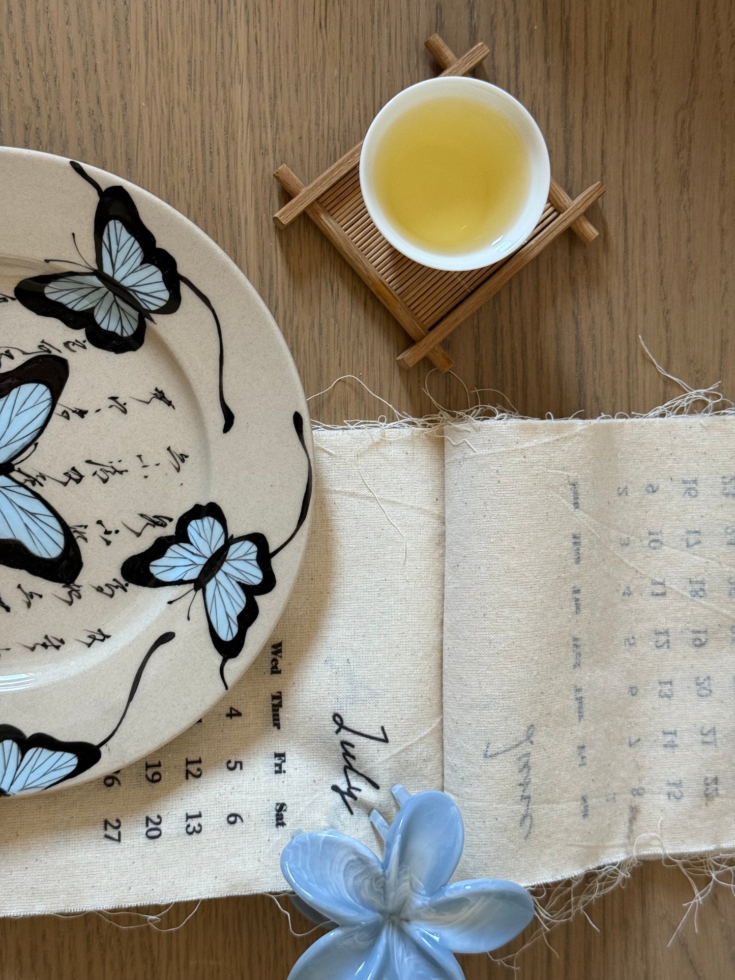 Ink Butterfly Calligraphy Plate